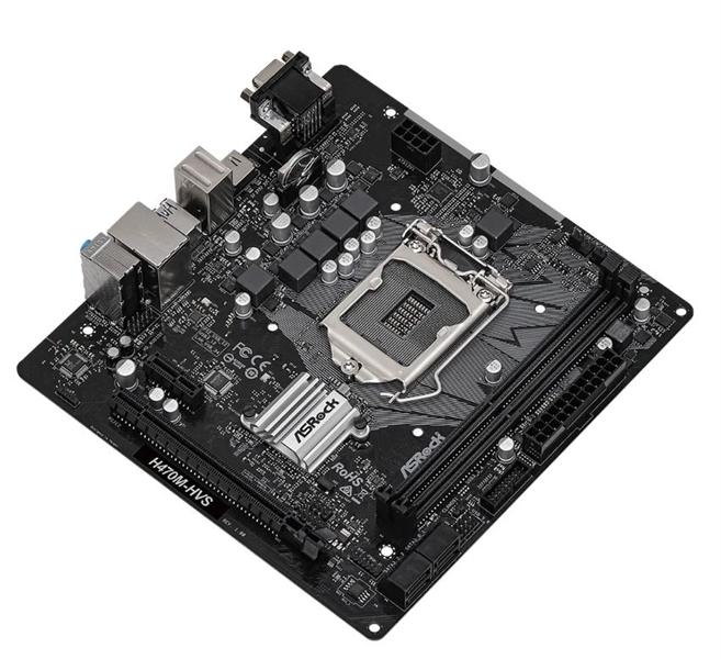 Материнская плата ASROCK H470M-HVS, LGA1200, H470, 2*DDR4, D-Sub+HDMI, 4xSATA3 6.0, 2xUSB 3.2, 4xUSB 2.0, mATX; 90-MXBG50-A0UAYZ