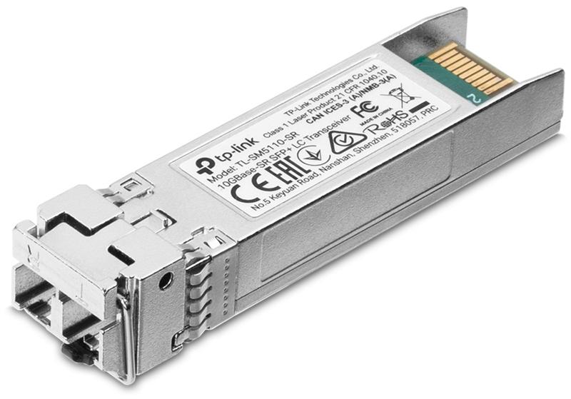  TP-Link SFP+ модуль 10 Гбит/с, разъём LC, 50/125 мкм или 62,5/125 мкм многомод, длина волны 850 нм, дальность до 300 м.