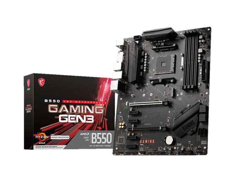 Материнская плата MSI B550 GAMING GEN3 AM4,4DDR4,2PCI-Ex16,4PCI-Ex1,1M.2,6SATA3, 2USB3.2 GEN2,4USB3.2 Gen1