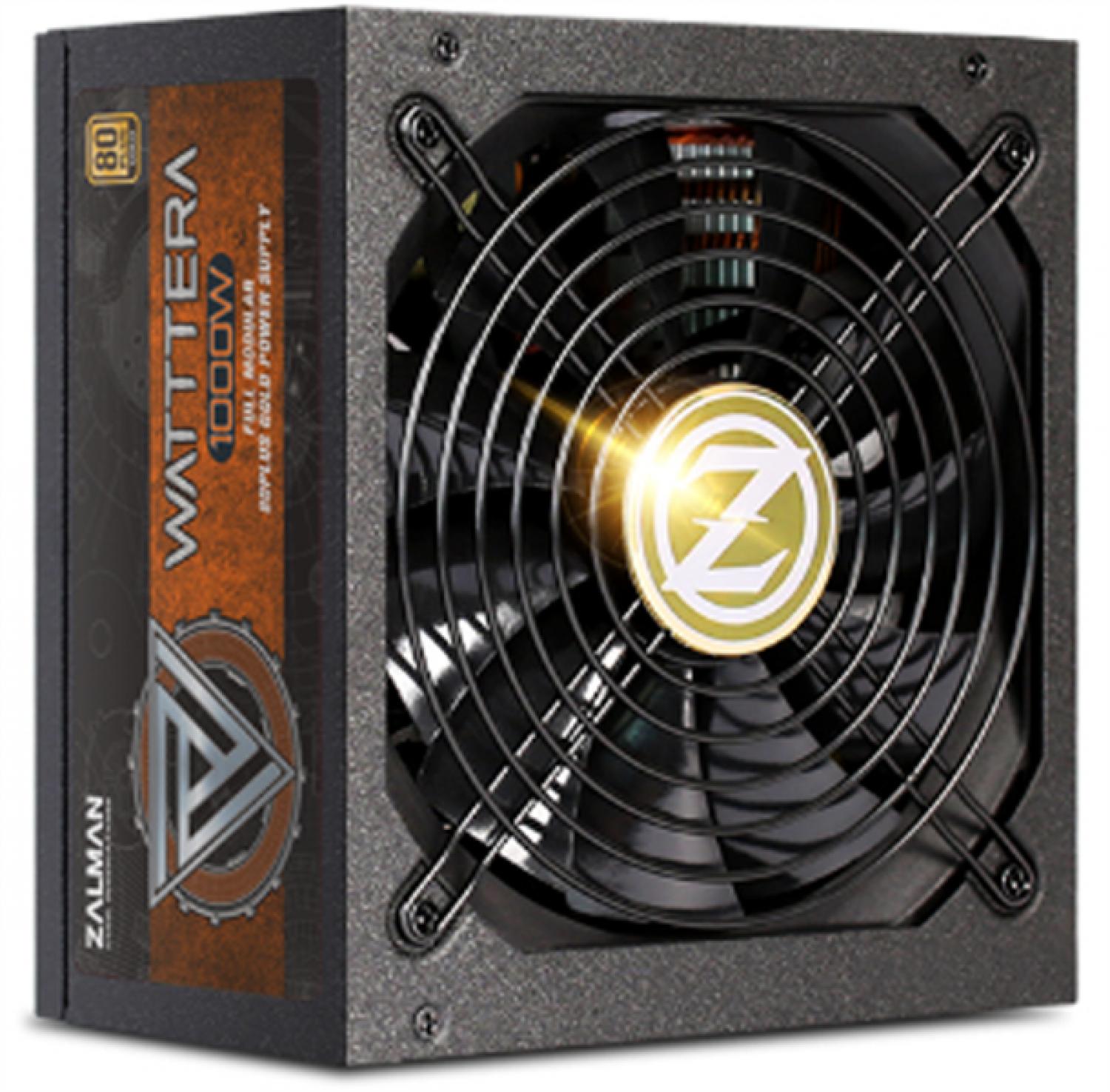 Блок питания Zalman ZM1000-EBTII, 1000W, ATX12V v2.3, EPS, APFC, 14cm Fan, 80+ Gold, Full Modular, Retail