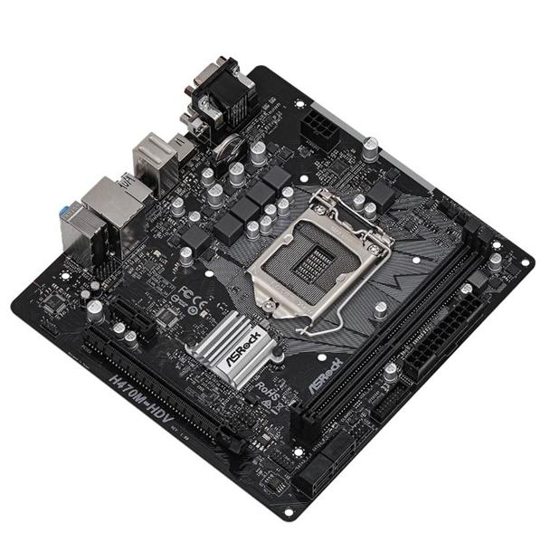 Материнская плата ASROCK H470M-HDV, LGA1200, H470, 2*DDR4, D-Sub+HDMI+DVI-D, 4xSATA3 6.0, 2xUSB 3.2, 4xUSB 2.0, mATX; 90-MXBG50-A0UAYZ