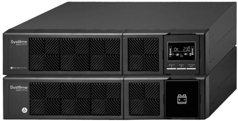 Источник бесперебойного питания Systeme Electriс Smart-Save Online SRV, 1000VA/900W, On-Line, Extended-run, Rack 2U(Tower convertible), LCD, Out: 6xC13, SNMP Intelligent Slot, USB, RS-232