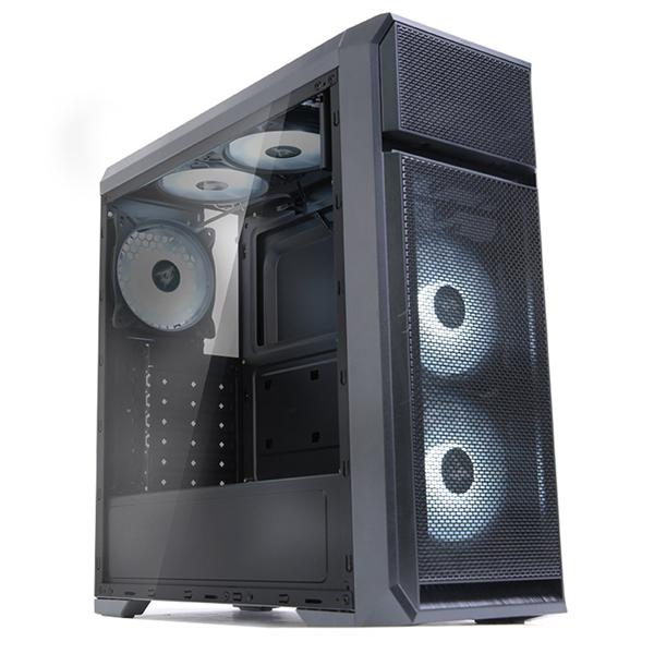 Корпус ZALMAN N5 OF, ATX, BLACK, WINDOW, 1x5.25", 2xCombo (3.5” or 2.5”), 4x2.5", 2xUSB2.0, 1xUSB3.0, FRONT 2x120mm WHITE LED, REAR 1x120mm WHITE LED