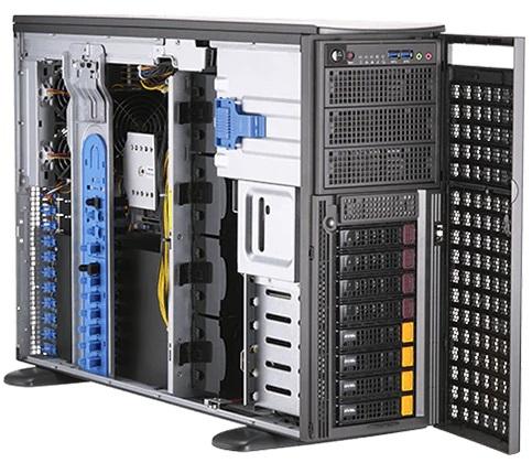 Шасси серверное Supermicro SuperServer 4U 740GP-TNRT noCPU(2)3rd Gen Xeon Scalable/TDP 270W/no DIMM(16)/ SATARAID HDD(8)LFF/2x10GbE/2x2200W