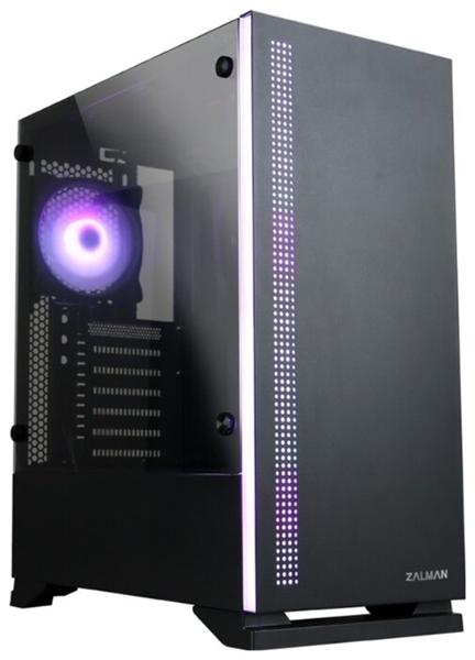 Корпус ZALMAN S5, ATX, BLACK, WINDOW, 2xCOMBO (3.5" or 2.5"), 4x2.5", 2xUSB2.0, 1xUSB3.0, FRONT 1x120mm, REAR 1x120mm RGB