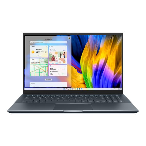 Ноутбук ASUS Zenbook Pro 15 UM535QA-KS241  AMD Ryzen 7 5800H/16Gb/1Tb SSD SSD Nvme/15.6 FHD GLARE TOUCH IPS 400 nit 1920x1080/WiFi5/BT/No OS/1.8Kg/PINE GREY(GLASS)/SLEEVE