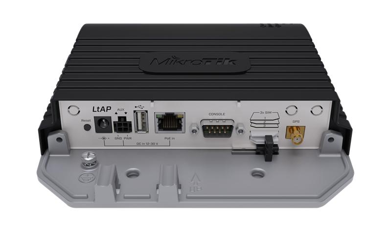Точка доступа MikroTik LtAP LTE kit with dual core 880MHz CPU, 128MB RAM, 1 x Gigabit LAN, built-in High Power 2.4Ghz 802.11b/g/n Dual Chain wireless with integrated antenna, LTE CAT6 modem for International, Unit