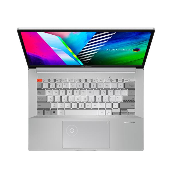 Ноутбук ASUS  Vivobook Pro 14 M7400QE-KM118 R5-5600H/16Gb/512Gb M.2 SSD/14,0 OLED WQXGA+ (2880 x 1800) 90Hz/GeForceRTX 3050Ti 4Gb/WiFi6/BT/Backlit KB/No OS/1.4Kg/METEOR WHITE/DIALPAD (Оторванв часть коробки)