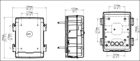 Кронштейн Uniview Junction box 296mmx244mmx127mm (11.7" x9.6" x5") 2.5kg(5.5lb)