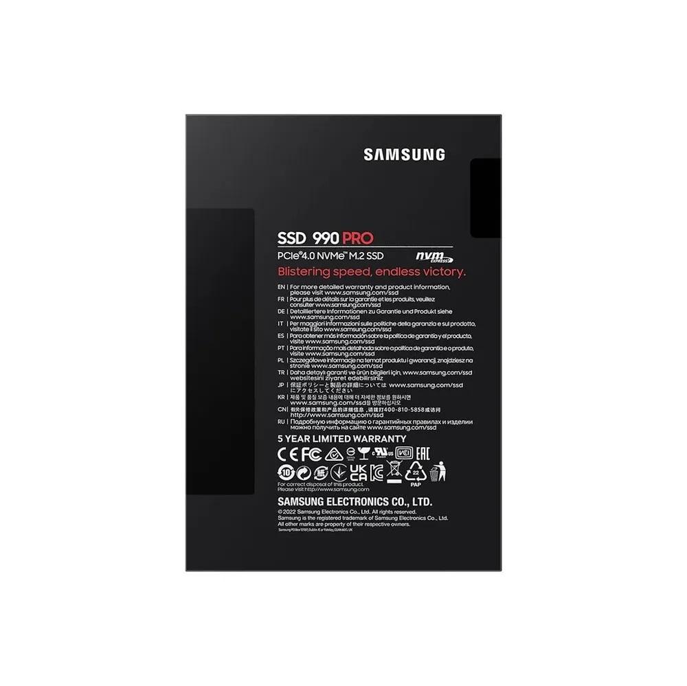 Твердотельный накопитель SSD M.2 (PCI-E NVMe) 2Tb Samsung 990 PRO (R7450/W6900MB/s) 1year