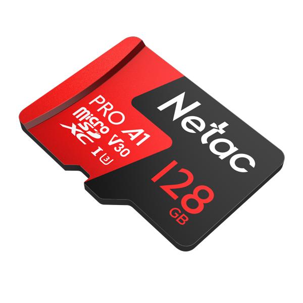 Носитель информации Netac P500 Extreme 128GB Pro MicroSDXC V30/A1/C10 up to 100MB/s, retail pack card only