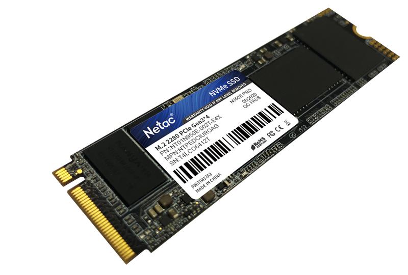 Ssd накопитель Netac SSD N950E Pro 2TB PCIe 3 x4 M.2 2280 NVMe 3D NAND, R/W up to 3500/3000MB/s, TBW 1600TB, 2048MB DRAM buffer, with heat sink, 5y wty