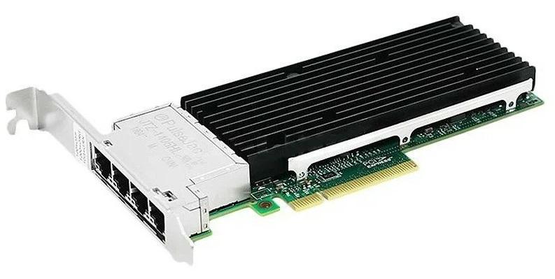 Сетевая карта LR-Link NIC PCIe 3.0 x8, 4 x 10G, Base-T, Intel XL710 chipset (FH+LP)