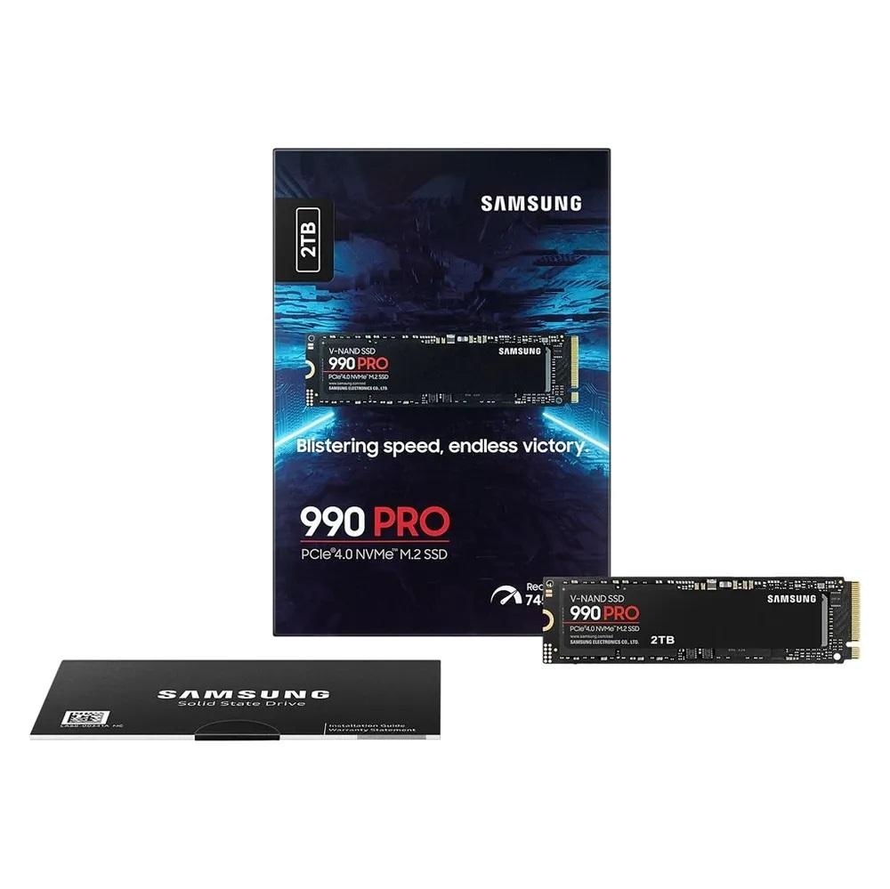 Твердотельный накопитель SSD M.2 (PCI-E NVMe) 2Tb Samsung 990 PRO (R7450/W6900MB/s) 1year
