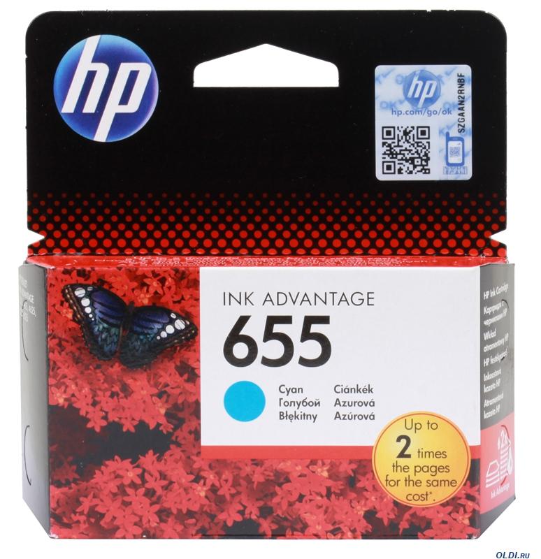 Картридж Cartridge HP 655 для DJ IA 3525/5525/4515/4525, голубой  (600 стр) (закончилась гарантия HP)