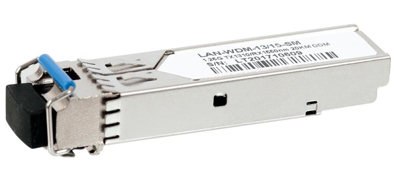 Трансивер Модуль SFP WDM 1.25G, 1310nm / 1550nm, 20 km, LC, DDM, Cisco