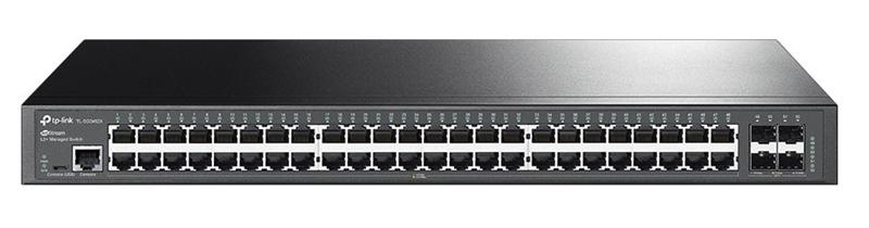  TP-Link JetStream™ 48-портовый управляемый гигабитный коммутатор уровня 2+ с 4 слотами SFP+ 10GE