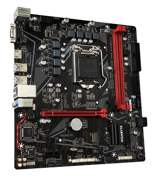 Материнская плата GIGABYTE B560M H, LGA1200, B560, 2*DDR4, D-Sub+HDMI,  4 SATA 6 Гб/с, M2, Audio, Gb LAN, USB 3.2, USB 2.0, COM*1 header, mATX