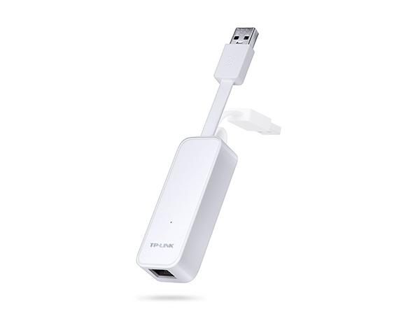  TP-Link UE300, Сетевой адаптер USB 3.0/Gigabit Ethernet, 1 коннектор USB 3.0, 1 гигабитный порт Ethernet, складной портативный форм-фактор