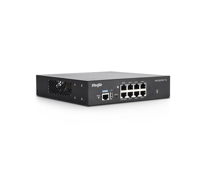 Маршрутизатор Ruijie All-in-one Smart Access Gateway, 8 GE ports (upto 2 WAN & 7 LAN port) upto 7x POE/POE+ (Lifetime free L7 DPI signature update, free IPsec VPN)