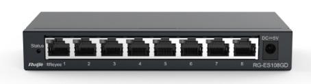 Коммутатор Reyee 8-Port Gigabit unmanaged Switch, 8 Gigabit RJ45 Ports ,Steel Case