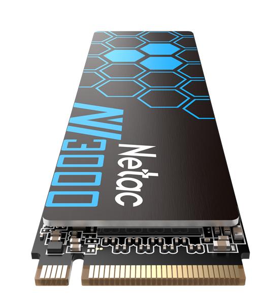 Ssd накопитель Netac SSD NV3000 500GB PCIe 3 x4 M.2 2280 NVMe 3D NAND, R/W up to 3100/2100MB/s, TBW 300TB, with heat sink, 5y wty