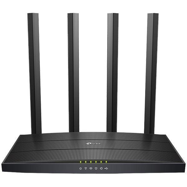  TP-Link Archer C6U, AC1200 Двухдиапазонный Wi Fi роутер, до 300 Мбит/с на 2,4 ГГц + до 867 Мбит/с на 5 ГГц, 4 антенны, 1 гигабитный порт WAN + 4 гигабитных порта LAN, порт USB 2.0