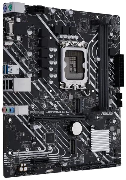Материнская плата ASUS PRIME H610M-E D4, LGA1700, H610, 2*DDR4, DP+D-Sub + HDMI, SATA3, Audio, Gb LAN, USB 3.2*4, USB 2.0*6, COM*1 header (w/o cable), mATX ; 90MB19N0-M0EAY0