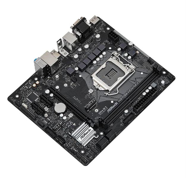 Материнская плата ASROCK H470M-HDV/M.2, LGA1200, H470, 2*DDR4, D-Sub+HDMI+DVI-D, 4xSATA3 6.0, M.2 Socket, 4xUSB 3.2, 2xUSB 2.0, mATX; 90-MXBG80-A0UAYZ