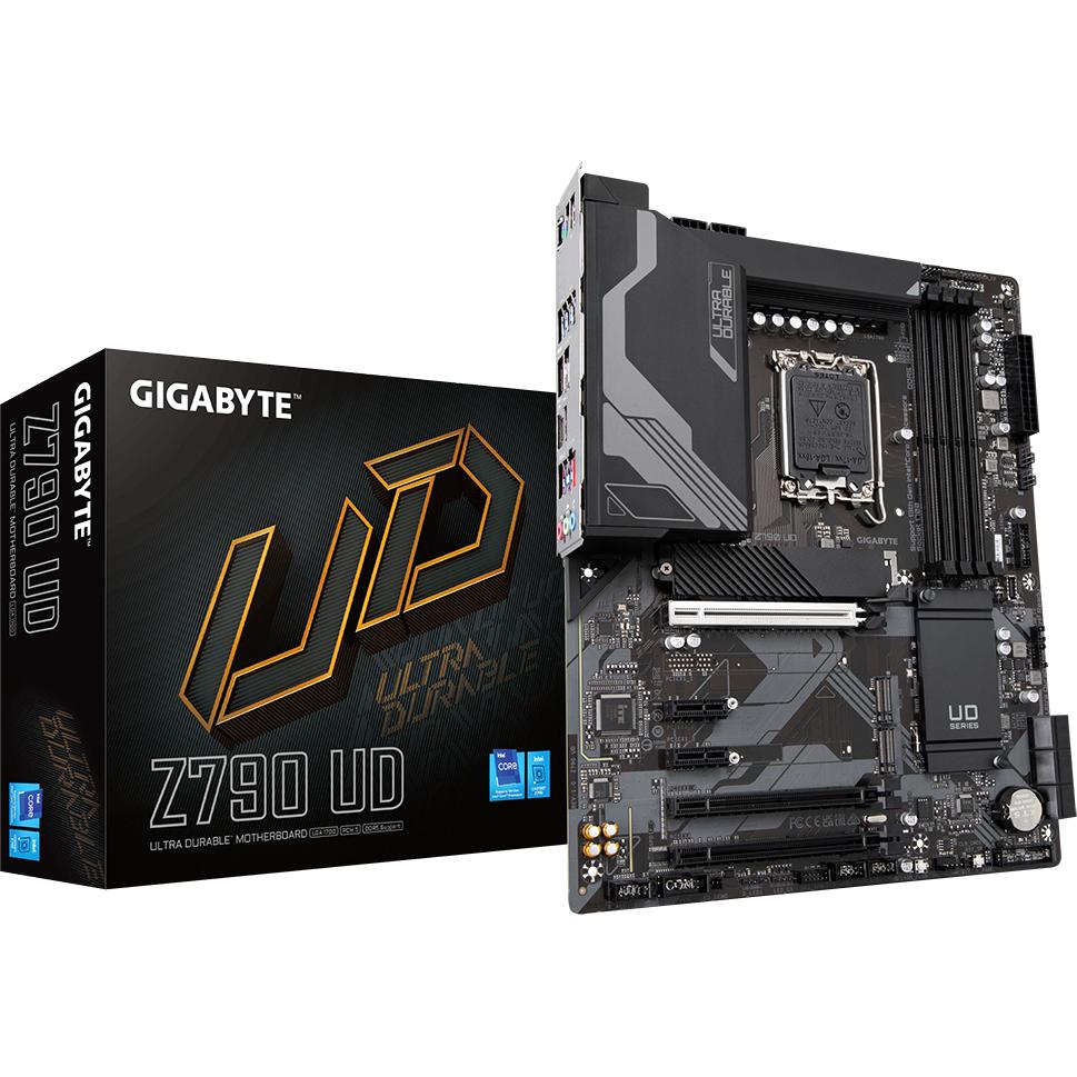 Материнская плата GIGABYTE Z790 UD, LGA1700, Z790, 4*DDR5, DP+HDMI,  6 SATA 6 Гб/с, M2, Audio, Gb LAN, USB 3.2, USB 2.0, Type-C, ATX