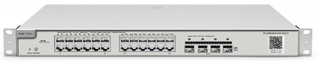 Коммутатор Reyee 24-Port 10G  L2 Managed POE Switch, 24 Gigabit RJ45 POE/POE+ Ports, 4 *10G SFP+ Slots, 370W PoE power budget,19-inch Rack-mountable Steel Case