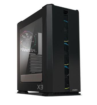 Корпус ZALMAN X3, ATX, BLACK, WINDOW, 2x3.5", 2x2.5", 2xUSB2.0, 2xUSB3.0, FRONT 3x120mm RGB, REAR 1x120mm RGB