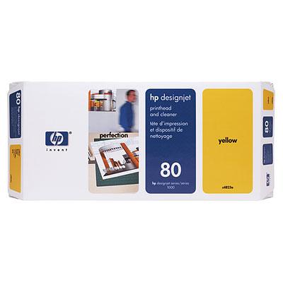  Печатающая головка HP 80 с устройством очистки для DsgJ 1050C,C Plus/1055CM,CM Plus , желтая (закончилась гарантия HP)