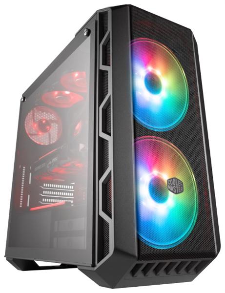 Корпус Cooler Master MasterCase H500 Mesh Iron Grey, USB3.0x2, USB2.0x2, 2x200 ARGBFan, 1x120Fan, ATX, w/o PSU