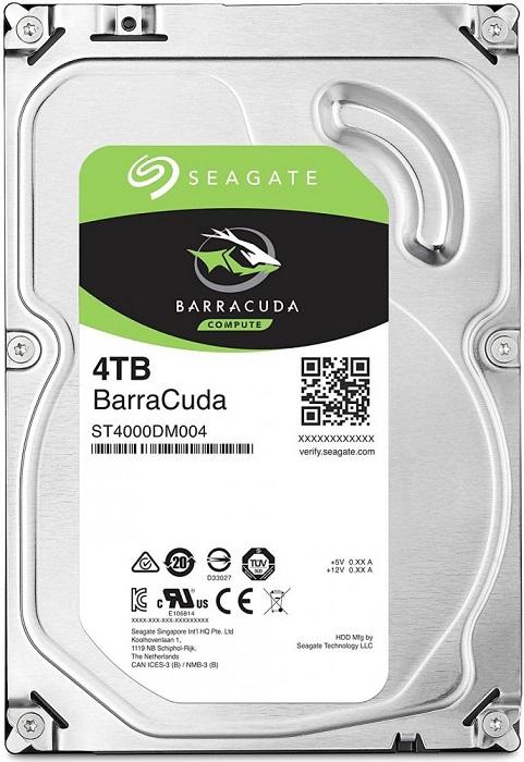 Жесткий диск HDD SATA Seagate  4Tb ST4000DM004, Barracuda 5400 rpm, 256Mb buffer (аналог ST4000DM005), 1 year