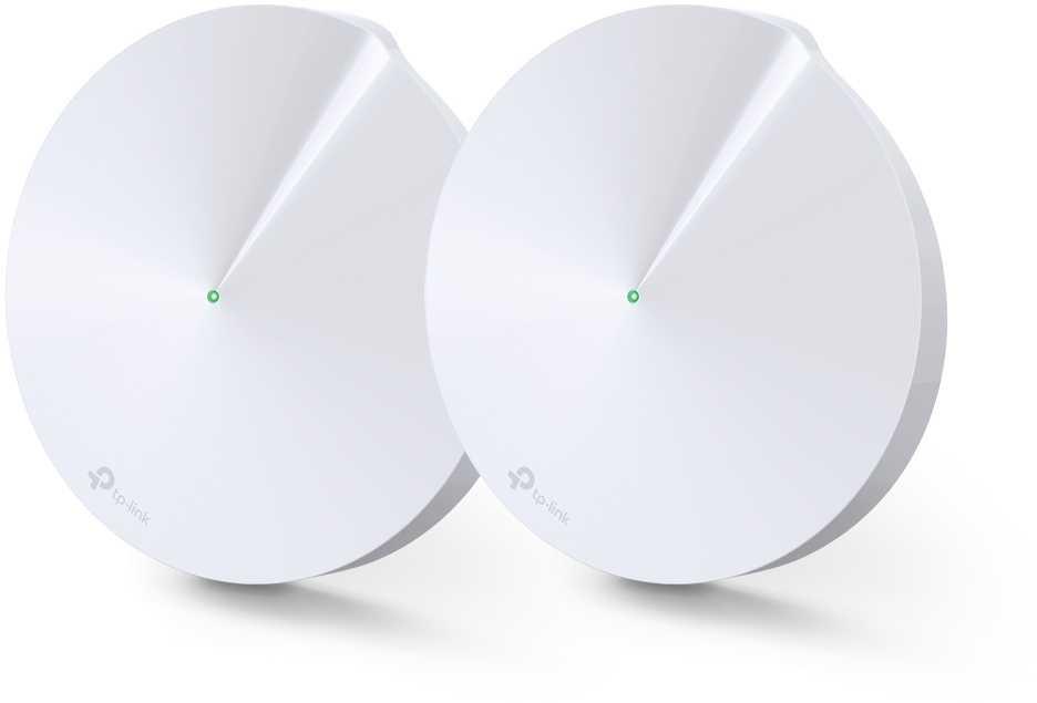  TP-Link Deco M5(2-pack), AC1300 Домашняя Mesh Wi-Fi система, 2 устройства, до 400 Мбит/с на 2,4 ГГц + до 867 Мбит/с на 5 ГГц, 4 встр. антенны, 2 гиг. порта (автоопределение WAN/LAN)