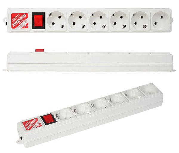 Сетевой фильтр Power Cube Фильтр-удл. PC 3м 6р, сер. 10А/2,2кВт
