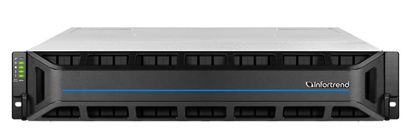 Система хранения данных EonStor GS 3000 Gen2 2U/25bay,redundant controller 4x12Gb/s SAS+8x10GbE(SFP+)+4x host board,4x4GB,2x(PSU+FAN Module),2x(SuperCap.+Flashmodule),25xdrivetrays,1xrRackKit.3YW (GS 3024USM1-JG)