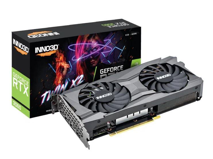 Видеокарта INNO3D RTX 3060 Twin X2//RTX3060, HDMI, DP*3, 8G,D6