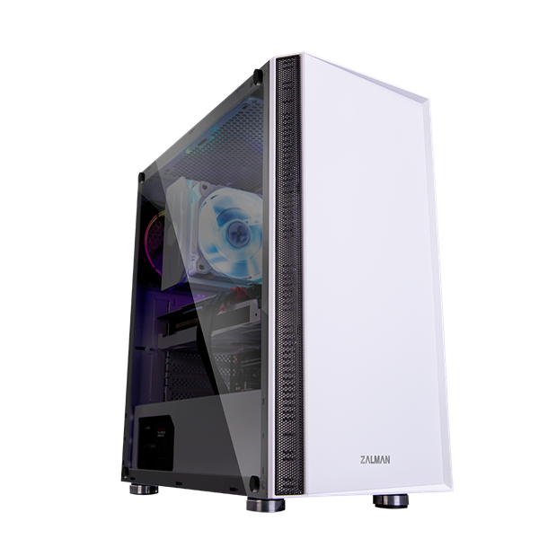 Корпус ZALMAN R2, ATX, WHITE, WINDOW, 2x3.5", 2x2.5", 2xUSB2.0, 1xUSB3.0, RGB FAN CONTROLLER, REAR 1x120mm RGB