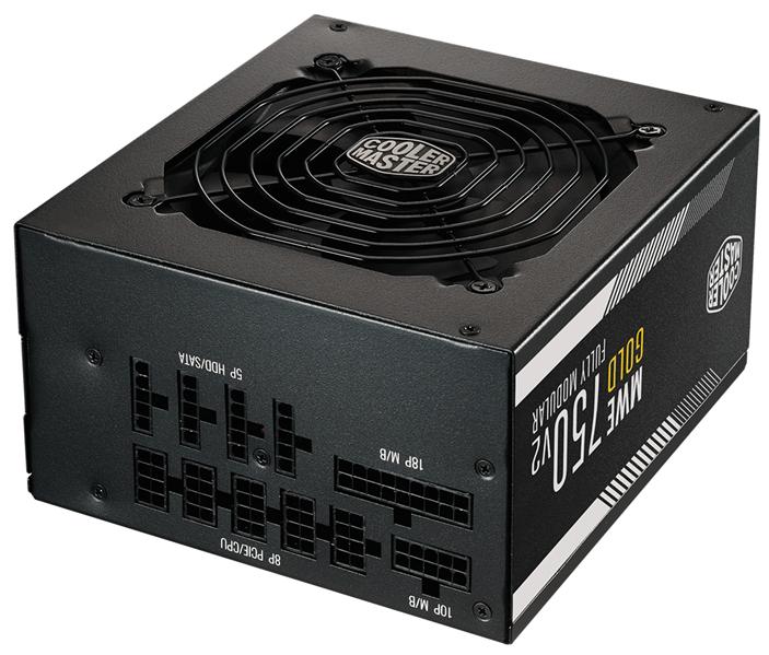 Блок питания Cooler Master MWE Gold 750 V2, 750W, ATX, 120mm, Fully Modular, APFC, 80+ Gold