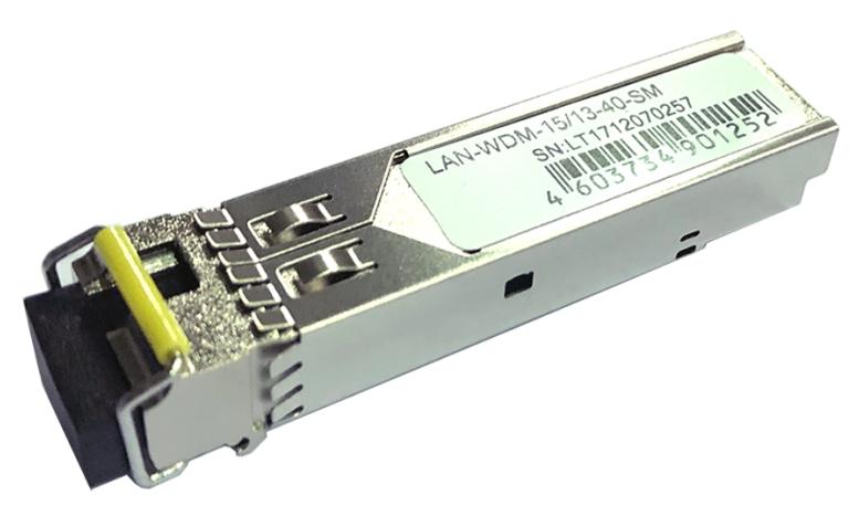  Модуль SFP WDM 1.25G, 1550nm / 1310nm, 40 km, LC, DDM, Cisco