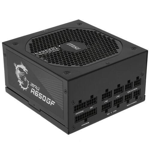 Блок питания MSI MPG A650GF, 650W, Intel ATX 12V, APFC, 14cm Fan, 80+ Gold, Fully-Modular, Retail