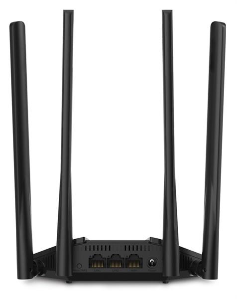  MERCUSYS AC1200 Двухдиапазонный гигабитный Wi-Fi роутер, до 300 Мбит/с на 2,4 ГГц + до 867 Мбит/с на 5 ГГц, 4 фиксированные внешние антенны, 2 гигабитных порта LAN, 1 гигабитный порт WAN