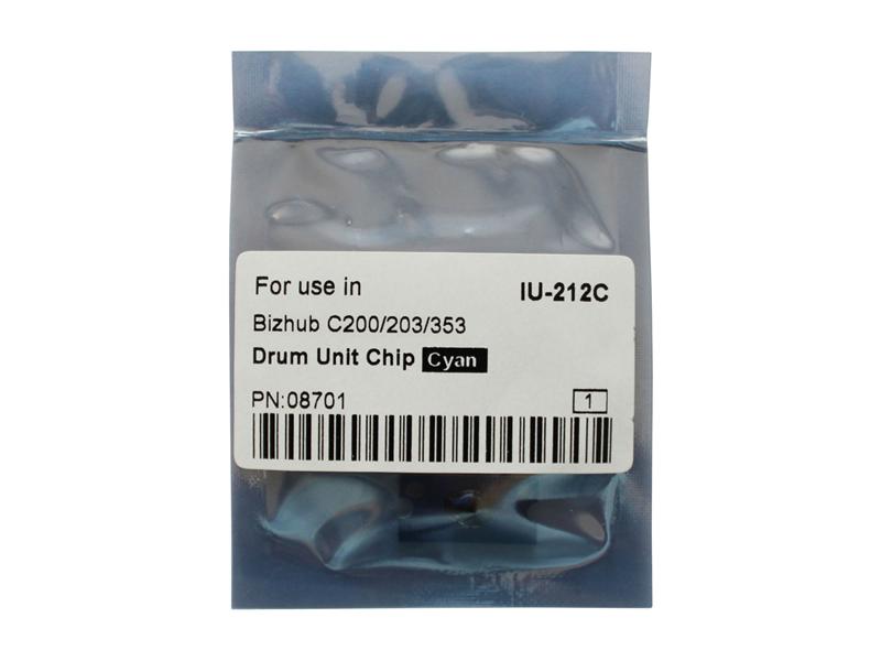 Чипы Чип драм-юнита для KONICA MINOLTA Bizhub C200/C200E/C203/C253/C353 (CET) Cyan, (WW), 90000 стр., (унив.), CET8701