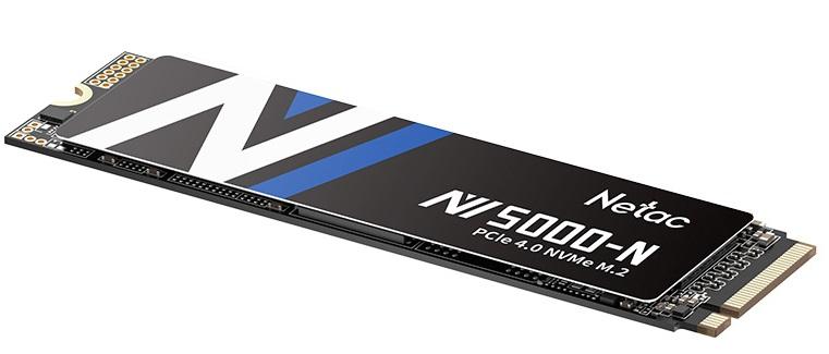 Ssd накопитель Netac SSD NV5000-N 1TB PCIe 4 x4 M.2 2280 NVMe 3D NAND, R/W up to 4800/4600MB/s, TBW 640TB, without heat sink