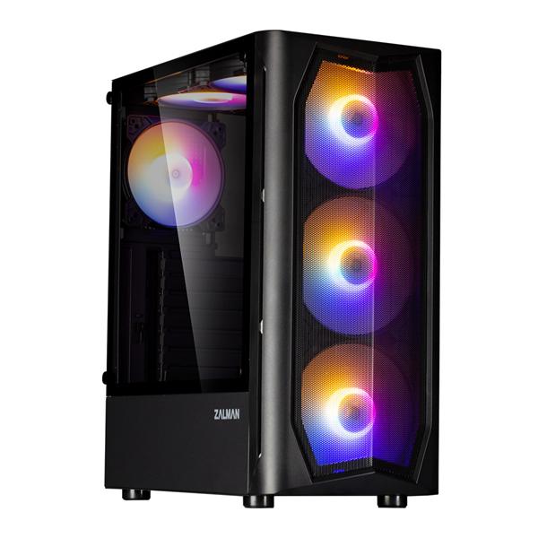 Корпус ZALMAN N4 Rev.1, ATX, BLACK, WINDOW, 2x3.5", 2x2.5", 2xUSB2.0, 1xUSB3.0, FRONT 3x140mm RGB, REAR 1x120mm RGB, TOP 2x120mm RGB