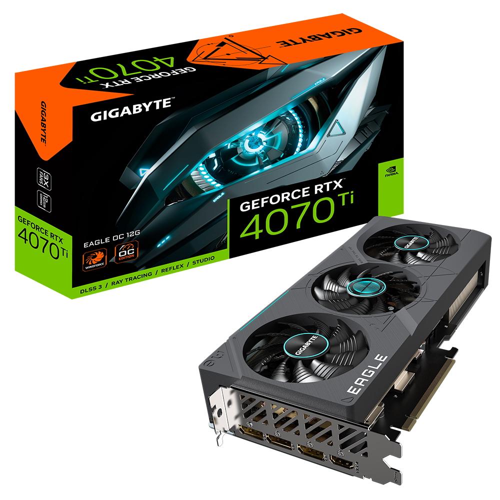 Видеокарта GIGABYTE RTX4070Ti EAGLE OC 12GB//RTX4070Ti, HDMI, DP*3, 12G,D6X