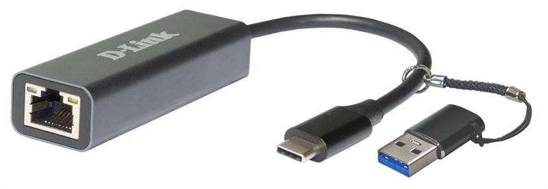 Концетратор usb D-Link DUB-2315/A1A, USB Type-C Network Adapter with 1 10/100/1000/2500Base-T port.1 USB Type-C (male) port, 1 x 10/100/1000/2500 Base-T port, support Mac OS X Catalina 10.15.1, Windows 7/8/10, suppo