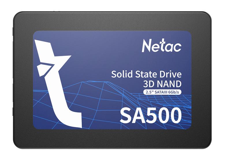 Ssd накопитель Netac SSD SA500 256GB 2.5 SATAIII 3D NAND, R/W up to 520/450MB/s, TBW 120TB, 3y wty